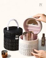 Vanity cosmétique avec miroir intégré et tiroirs spacieux