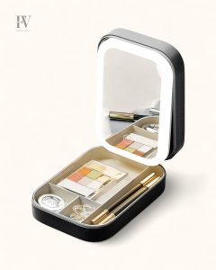 Mini vanity avec plusieurs compartiments pour organiser
