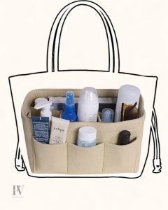 Sac vanity pratique avec plusieurs compartiments