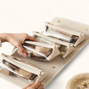 Vanity compact avec plusieurs compartiments pour une organisation optimale