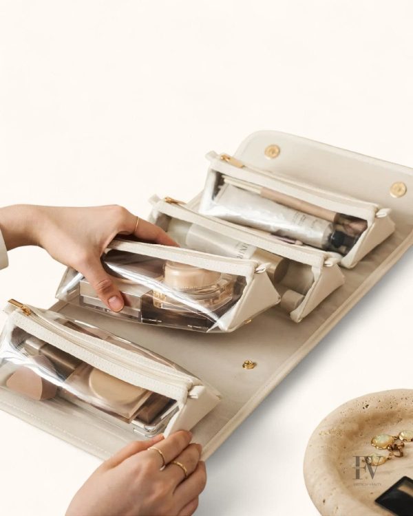 Vanity compact avec plusieurs compartiments pour une organisation optimale
