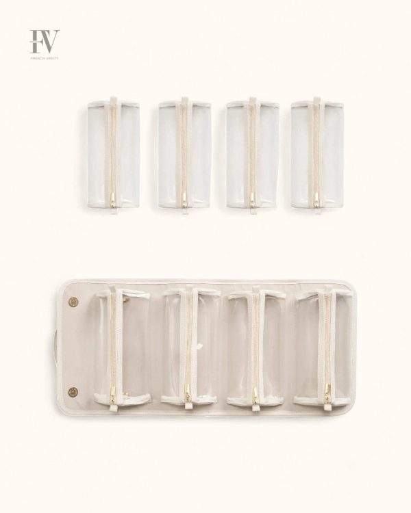 Trousse à maquillage avec fermeture éclair sécurisée