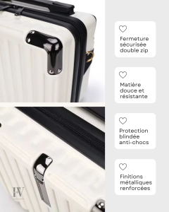 Malette de beauté rigide avec une finition soignée et pratique