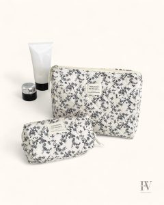Vanity case souple en tissu résistant, idéal pour les voyages