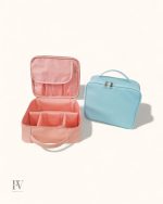 Vanity compact en simili cuir pour le voyage
