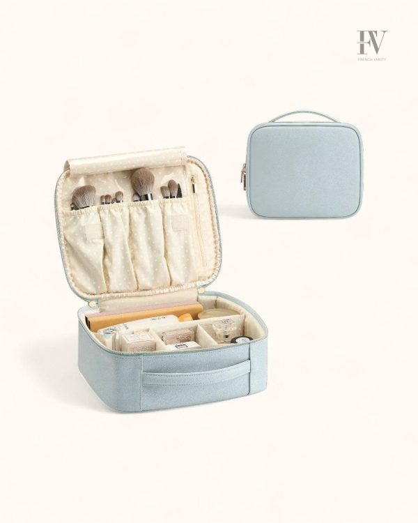 Vanity en simili cuir, rangement optimal