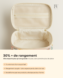 Vanity souple avec poches pour accessoires