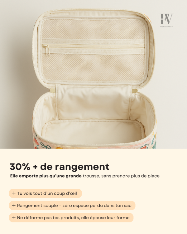 Vanity souple avec poches pour accessoires