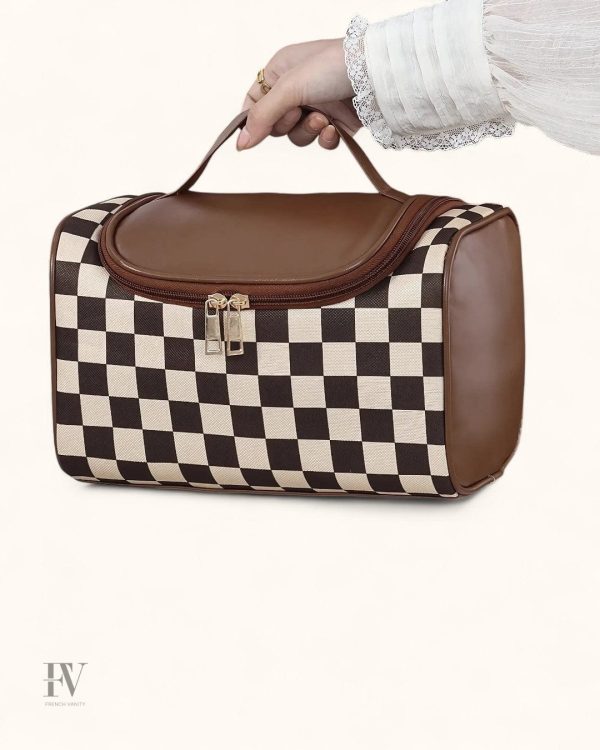 Vanity tendance avec une finition en cuir raffiné