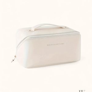 Vanity nude élégant pour le rangement de cosmétiques